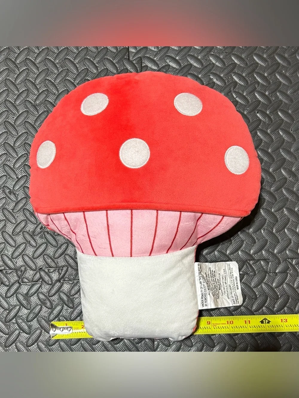 Target Bullseyes Playground Decorative Mushroom Throw Pillow Red Polka Dot 14”